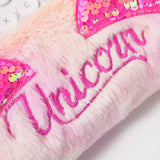 Cifeeo-Back To School Gifts Sequins Ears Pencil Case School Supplies Pencil Pouch Estuche Escolar Embroidery Cartoon Cute Stationery Plush Pencil Case Girls