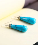 CIFEEO- Sterling Silver Turquoise Drop Earrings