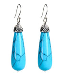 CIFEEO- Sterling Silver Turquoise Drop Earrings