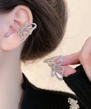 CIFEEO- Stylish Silk Copper Zircon Butterfly Hollow Out Stud Earrings MM089