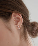 CIFEEO- Unique Silk Sterling Silver Zircon Asymmetric Stud Earrings GH1032