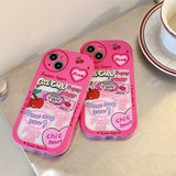 Cifeeo-gifts Pink Girl Love Graffiti Phone Case