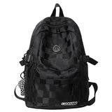 Cifeeo-back to school gifts Female Teenager Book Bags Ladies Nylon College Packet Fashion Women Plaid Leisure School Bag Girl Travel Laptop Student Backpack
