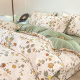 Cifeeo-2025 Spring Bedding Set Cute Strawberry Duvet Cover Set Floral Style with Flat Sheet Pillowcase No filler Queen Double Girls Boys Home Decor Bed Linens