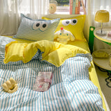 Cifeeo-2025 Spring Bedding Set Big Eyes Bedding Set 2025 New Colorful Boys Girls Duvet Cover No Filler Pillowcase Flat Sheet Twin Queen Size Home Bedspread