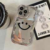 Cifeeo-gifts Kawaii Smiley Silver Phone Case