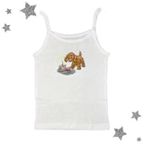 Cifeeo-Vintage Casual Streetwear vintage Cute Puppy Pattern Print Women's Crop Top Harajuku Aesthetic Y2K Sweet Hip Hop Rock Fashion White Tops