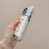 Cifeeo-gifts Kawaii Skateboard Bear Magnetic Card Holder Phone Case