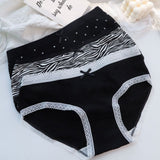 Cifeeo-5 Pcs Female Underwear for Women Lace Black Panties Korean Mid Rise Pack Set Lingerie Schoolgirl 2024 Cute Bow Summer Briefs New