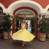 Cifeeo-Summer Strapless Bodycon Dresses Women 2025 New Arrivals Elegant Formal Occasion Dress Yellow Guest Party Dresses