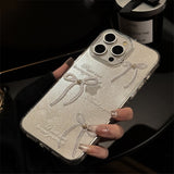 Cifeeo-gifts Pearl Bow Transparent Phone Case
