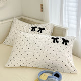 Cifeeo-Polka Dot Washed Cotton Bedding sets Duvet Cover bed sheets with Pillowcase Bedding Linens Set for Queen/King edredones de cama