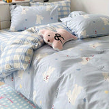 Cifeeo-2025 Spring Bedding Set Cute Dog Duvet Cover Set Soft Kids Adult Twin Queen Size Girls Boys Flat Sheet Pillowcase Bedspread New No Filler Bedding Set