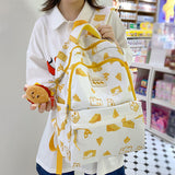 Cifeeo-back to school gifts Fashion Cartoon Printing Women Backpack Kawaii Waterproof Nylon Travel Bag Female Big Schoolbag Girls Preppy Laptop Backpacks