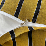 Cifeeo-Ins Yellow Stripe Bedding Duvet Cover Set with Pillowcase bed sheet Single Full Size Bed Linen Duvet Cover Set Queen/King Double