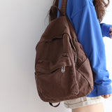 Cifeeo-back to school gifts New Fashion Women's Backpack Canvas Travel Backpacks College Student School Bag for Teenager Girls Female Shoulder Bags Book Bag