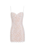 Cifeeo-Elegant Spaghetti Strap Lace Bodycon Dress White Satin Sexy Birthday Night Party Dress Mini Women Summer Dress 2025