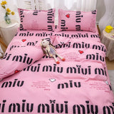 Cifeeo-2025 Spring Bedding Set 2025 New Kawaii Duvet Cover Flat Sheet Pillowcases Kit No Filling Twin Single Queen Size Kids Adult Bedding Set Ins Style