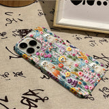 Cifeeo-gifts Retro Oil Painting Floral Skull Phone Case