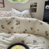 Cifeeo-spring comforter sets Vintage Roses Print Fall Bedding Set