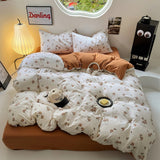 Cifeeo-spring comforter sets Vintage Roses Print Fall Bedding Set