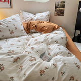 Cifeeo-spring comforter sets Vintage Roses Print Fall Bedding Set