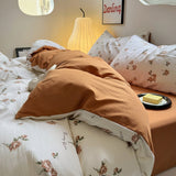 Cifeeo-spring comforter sets Vintage Roses Print Fall Bedding Set