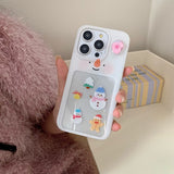 Cifeeo-gifts Cute Glitter Snowman 3d Rotation Phone Case