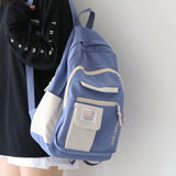 Cifeeo-back to school gifts Harajuku Backpack for Girls Female Kawaii Book Fashion Cute Ladies Bag Waterproof Nylon Backpack Student Women School Bag Laptop