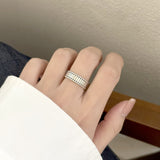 Cifeeo-Vintage Jewelry Y2K Style Punk Silver Color Copper Stars Open Rings for Men Fashion Jewelry Gift Hip Hop Vintage Ring