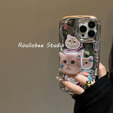 Cifeeo-gifts Kawaii Kitten Mirror Phone Case