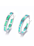 CIFEEO- Fashion Opal Round Earrings Everyday Versatile QAR41