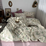 Cifeeo-ins 100% Cotton Bedding Set French Princess Style Duvet Cover Bedclothes Bedspread Pillowcases Flat Sheets Soft Comforter Sets