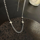 Cifeeo-Vintage Jewelry Y2K Style Vintage Exquisite Star Charms Pendant Necklaces Trendy Jewelry 2023 Cool Y2k Star Chains Choker For Women Party