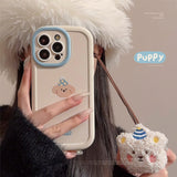 Cifeeo-gifts Puppy Plush Lanyard Phone Case