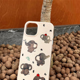 Cifeeo-gifts Creamy Cute Hollow Elephant Phone Case