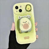Cifeeo-gifts Kawaii Cartoon Green Avocado Phone Case