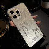 Cifeeo-gifts Pearl Bow Transparent Phone Case