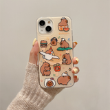 Cifeeo-gifts Kawaii Cartoon Capybara Magnetic Stand Phone Case