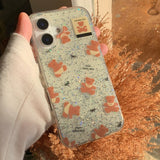 Cifeeo-gifts Cute Transparent Glitter Bear Phone Case