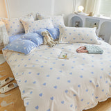 Cifeeo-2025 Spring Bedding Set Cute Bear Duvet Cover Set with Flat Sheet Pillowcases Twin Double Queen Size Bed Linen Boys Girls Home Gift Bedding Textile