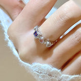 Cifeeo-Vintage Jewelry Y2K Style Vintage Irregular Cross Star Open Ring for Women Men Punk Gothic Sliver Color Adjustable Couple Rings Y2K Egirl Jewelry Gift
