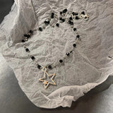 Cifeeo-Vintage Jewelry Y2K Style Vintage Fashion Leather rope Star Pendant Necklace For Women Men Antique Silver Color Jewelry Accessories Y2k Aesthetic