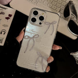 Cifeeo-gifts Pearl Bow Transparent Phone Case