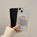 Cifeeo-gifts Kawaii Cartoon Dachshund Magnetic Stand Phone Case
