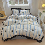 Cifeeo-Washed Cotton Bedding sets Duvet Cover bedsheets set with Pillowscase Bedding Linens Set for Queen/King edredones de cama