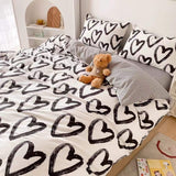 Cifeeo-spring comforter sets Brush Painted Heart Bedding Set