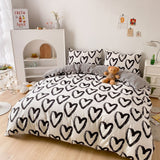 Cifeeo-spring comforter sets Brush Painted Heart Bedding Set