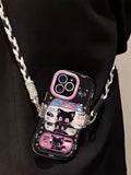 Cifeeo-gifts Cute Cartoon Protective Case With Clip Black Cat Phone Case