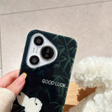 Cifeeo-gifts Bamboo Forest Rabbit Plush Rabbit Tail Phone Case
